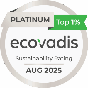 EcoVadis Platinum sustainability rating, August 2025.